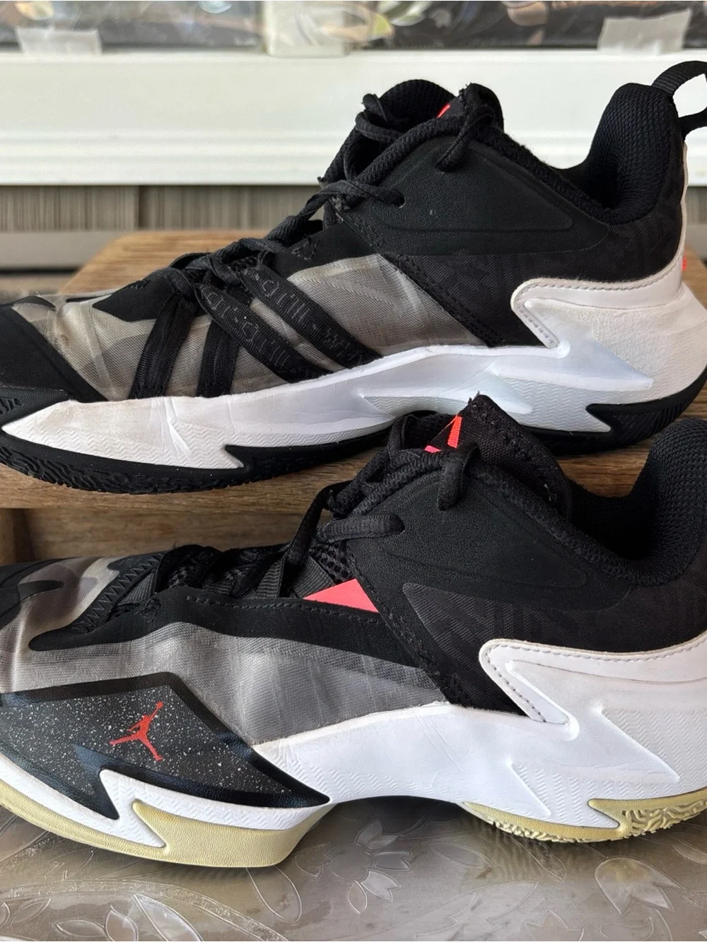 Jordan Kids Black/Red/White Basketball Sneakers